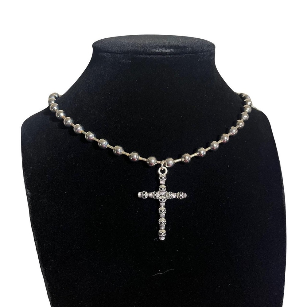 Skull cross ballchain necklace
